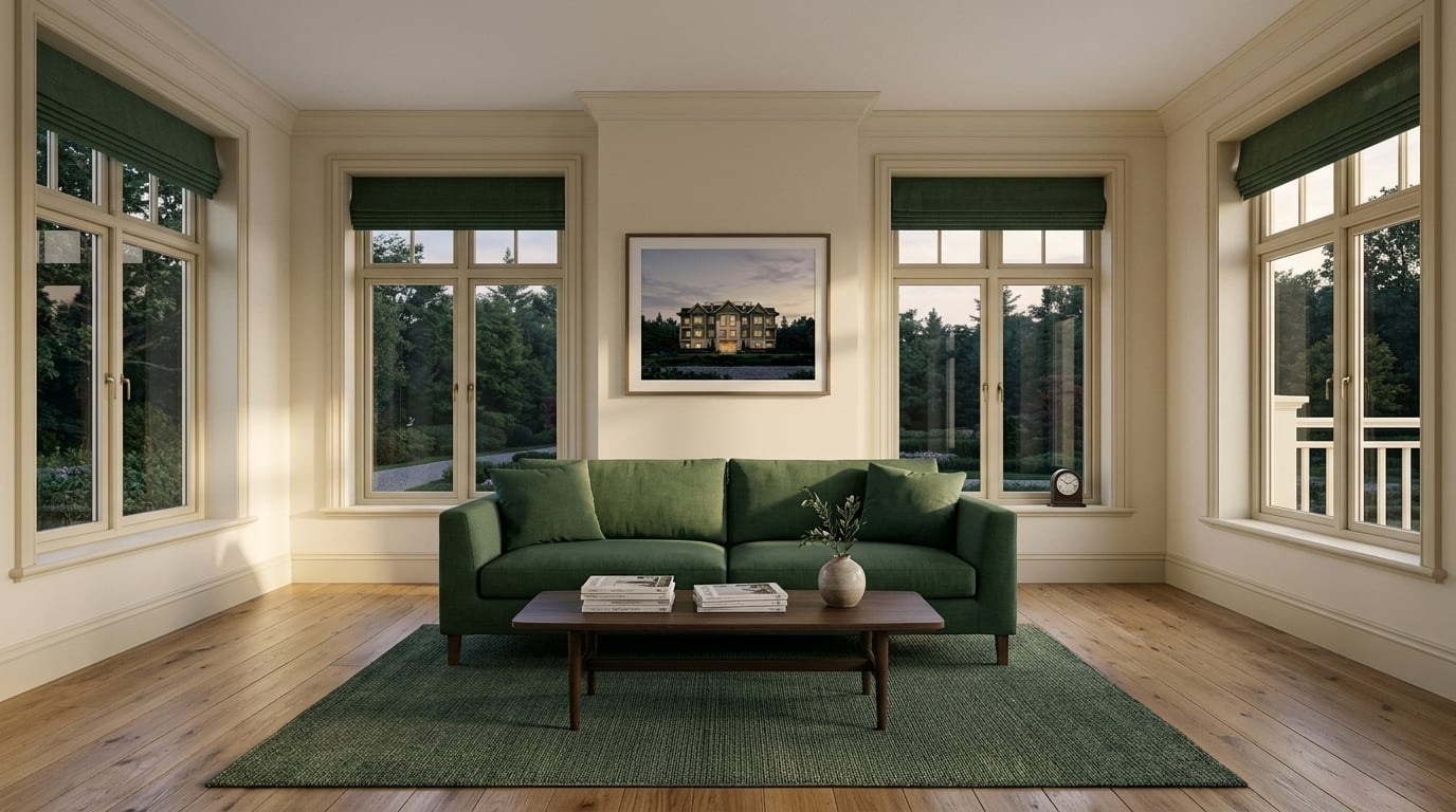 A well-kept long-term rental living room
